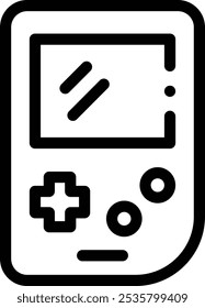 ícone do console do jogo. Design De Estilo Linear Fino Isolado Em Plano De Fundo Branco