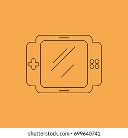 Game console icon in trendy flat style. Symbol for your web site design, logo, app. Vector illustration.