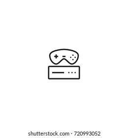 Game console icon in trendy isolated on grey background.Vector illustration.