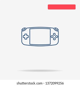 Game console icon. Vector concept illustration for design.
