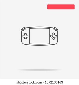 Game console icon. Vector concept illustration for design.