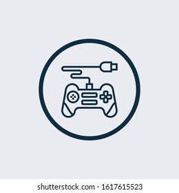 game console icon vector from gaming collection. Thin line game console outline icon vector illustration. Linear symbol for use on web and mobile app