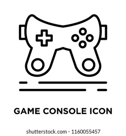 Game console icon vector isolated on white background, Game console transparent sign , line symbol or linear element design in outline style