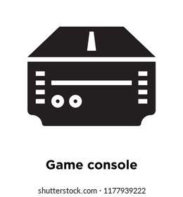 Game console icon vector isolated on white background, logo concept of Game console sign on transparent background, filled black symbol