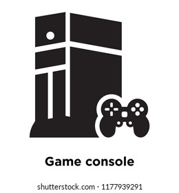 Game console icon vector isolated on white background, logo concept of Game console sign on transparent background, filled black symbol
