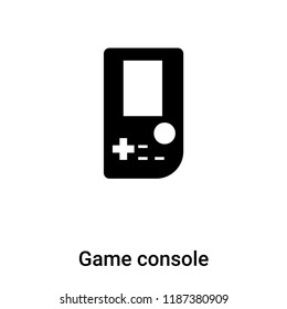 Game console icon vector isolated on white background, logo concept of Game console sign on transparent background, filled black symbol