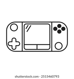 Game console icon vector on white background