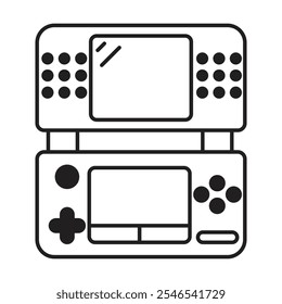 Game console icon vector on white background