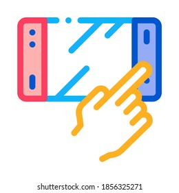 Game Console Icon Vector. Outline Game Console Sign. Isolated Contour Symbol Illustration