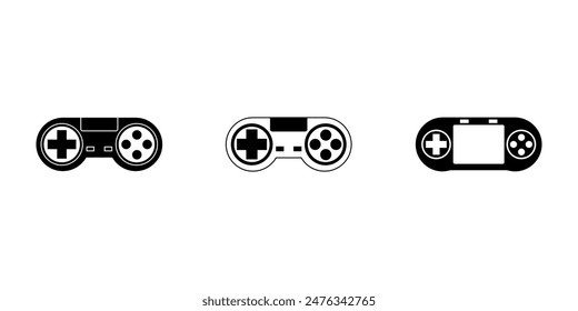 Game console icon vector. Video game controller sign symbol