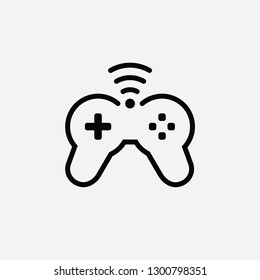 game console icon. video gaming joystick. vector