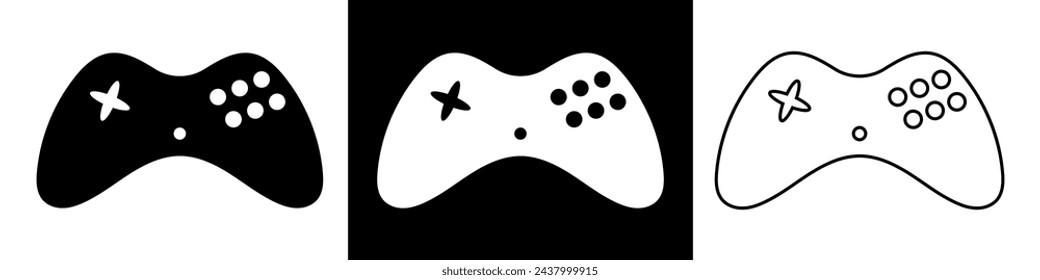 Game console icon. Video game symbol. Vector illustration isolated on background.