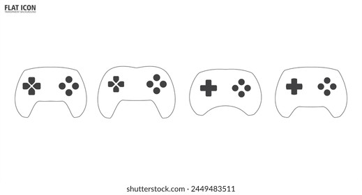 Game console icon, Video game console. white joystick vector, Game controller symbol signs, Gamepad icon vector illustration logo template in trendy flat style transparent background.
