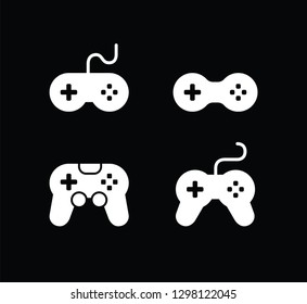 game console icons set. video gaming joystick. vector