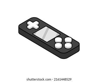 Game console isometric design icon. Vector web illustration. 3d colorful concept