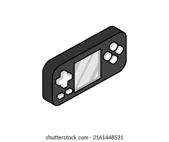 Game console isometric design icon. Vector web illustration. 3d colorful concept