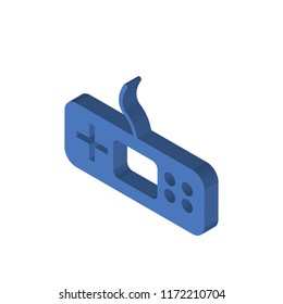Game console isometric left top view 3D icon