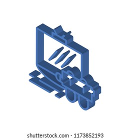 Game console isometric left top view 3D icon