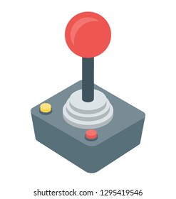 Game console isometric vector, joystick icon