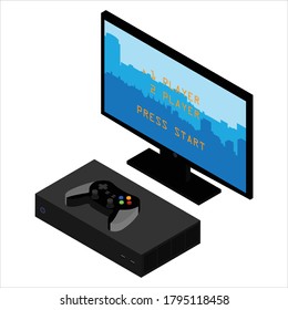 Game console  isometric view vector
isometric view