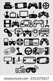 game console joystick icon vector