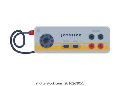 Game Console, Joystick of Modern Game Device Cartoon Vector Illustration