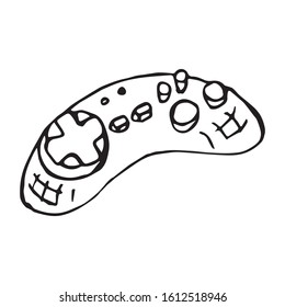 game console joystick vector sketch