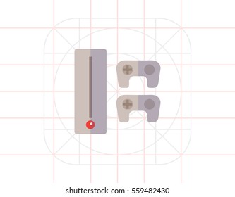 Game console with joysticks