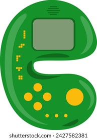 Game Console Letter Alphabet Vector Illustration