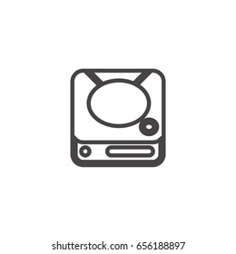 Game console line icon