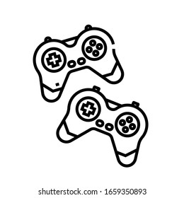 Game console line icon, concept sign, outline vector illustration, linear symbol.