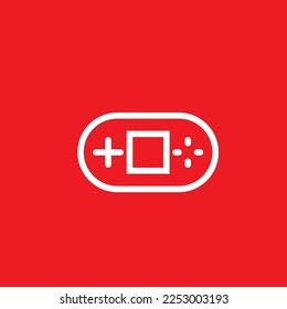 Game console line icon, graphics resource template, vector illustration.