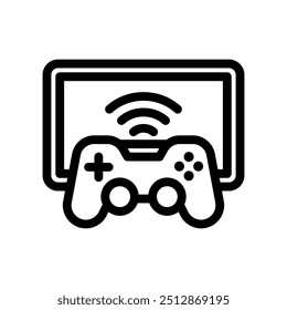  ícone de linha de console do jogo ilustração gráfico vetorial. Elemento simples ilustração vetor gráfico, adequado para aplicativo, sites e apresentações isolados no fundo branco