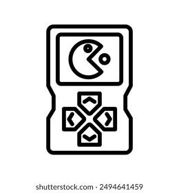 Game console line icon , vector, pixel perfect, illustrator file