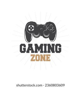 Game Console Logo, Gamer Design Gamepad Illustration Symbol Template