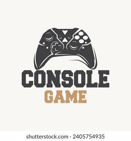 Game Console Logo, Gamer Design Gamepad Illustration Symbol Template