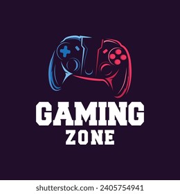Game Console Logo, Gamer Design Gamepad Illustration Symbol Template