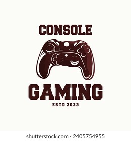 Game Console Logo, Gamer Design Gamepad Illustration Symbol Template