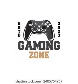 Game Console Logo, Gamer Design Gamepad Illustration Symbol Template