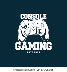 Game Console Logo, Gamer Design Gamepad Illustration Symbol Template