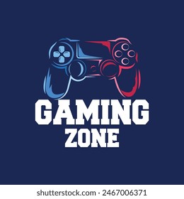 Game Console Logo, Gamer Design Gamepad Illustration Symbol Template