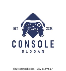 Game Console Logo, Gamer Design Gamepad Illustration Symbol Template