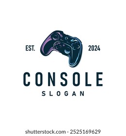 Game Console Logo, Gamer Design Gamepad Illustration Symbol Template