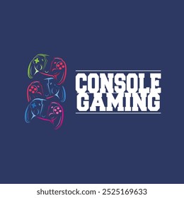 Game Console Logo, Gamer Design Gamepad Illustration Symbol Template