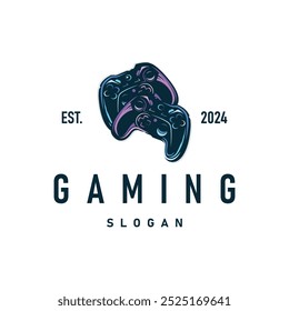 Game Console Logo, Gamer Design Gamepad Illustration Symbol Template