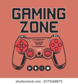 Game Console Logo, Gamer Design Gamepad Illustration Symbol Template