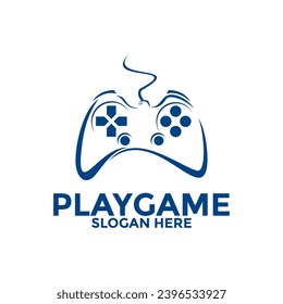 Game console logo vector, Gaming logo with game pad logo design template, game play logo icon