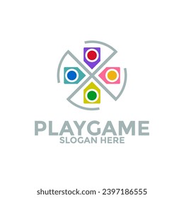 Game console logo vector, Gaming logo icon design template