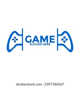 Game console logo vector, Gaming logo with game pad logo design template, game play logo icon