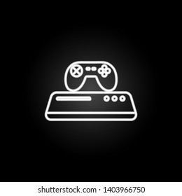 game console neon icon. Elements of gaming set. Simple icon for websites, web design, mobile app, info graphics